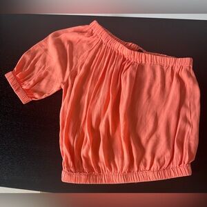 bobi BLACK Los Angeles Coral One Shoulder Top Size Small